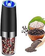 Koix Moedor De Pimenta Elétrico Por Gravidade Moedor De Pimenta, Moinho Automático De Pimenta E Sal Movido A Bateria Com Grossura Ajustável, Luz Led, Operado Com Uma Mão