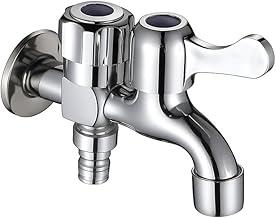 Torneira Cromada Metal E ABS 1/4 De Volta para Tanque e Jardim com Duas Saídas – Ideal para Lavanderia, Máquina de Lavar e Mangueira, resistente e durável com acabamento sofisticado