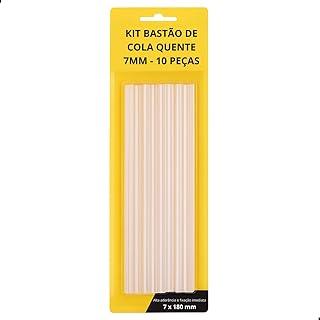 Kit Bastão de Cola Quente Transparente 7mm x 180mm – 10 Peças | Ideal para Artesanato, Decoração e Trabalhos Manuais | Alta Aderência e Secagem Rápida