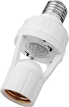 Sensor de Movimento Fotocélula Soquete E27 Acionamento Automático de Lâmpadas, Soquete Inteligente com Detecção de Presença para Garagem e Área Externa Corredores (1PCS)