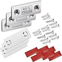 Kit 3 Travas Gaveta Armário Ímã Magnético Porta Segurança Tranca Janela Aço Adesivo