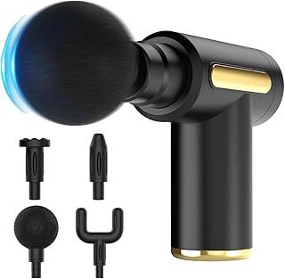 Pistola Massageadora Muscular Elétrica Corporal Recarregável Portátil 6 Velocidades 4 Ponteiras 3200 RPM Liberação Miofascial Pós Treino Relaxante Profissional Gun
