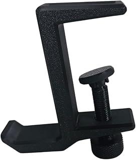 Suporte Ajustável para Fone de Ouvido/Headset – Organizador de Mesa Prático e Compacto acompanha 3 clip fecha alimento - YASDA (PRETO, 0-30mm)