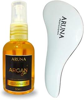Kit Óleo de Argan Macadâmia Hidratante 30ml + Escova Mágica – Cabelos Sedosos e Hidratados
