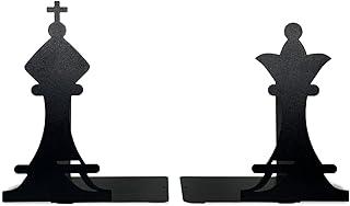 Porta Livros Rei Rainha Xadrez Suporte Aparador de Livros Decorativo Bibliocanto - Geguton