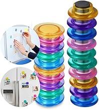 Kit 20 Imãs Coloridos Redondos Magnéticos para Geladeira, Mural, Quadro Branco, Fotos e Recados – Imãs Decorativos Fortes e Resistentes - Shop100