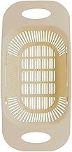 Escorredor de Frutas Legumes e Massas Multiuso, Retrátil e Adaptável à Cuba da Pia — Plástico Resistente, Medida 38 cm até 48 cm. (Amarelo Claro)