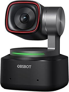Webcams 4K Tiny 2 com controle de voz PTZ, rastreamento AI multimodo e foco automático, câmera web com sensor de 1/1,5", controle por gestos,OBSBOT 60 FPS, Adequado para go-pro/logi-tech/computador