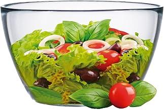 Bowl Vidro Tropical Saladeira Pequena Sobremesa Frutas Petiscos Mesa Posta Resistente 1020ml Ruvolo