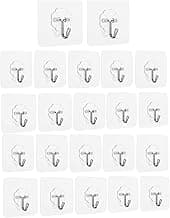 Kit 24 Ganchos Adesivos Transparentes para Organização Sem Furo | Ideal para Padronizar Ambientes | Uso em Banheiro, Cozinha e Lavanderia