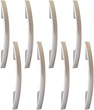 Kit 8 Puxadores de Gaveta para Banheiro, Armário, Cozinha, Quebec (Prata Fosco)