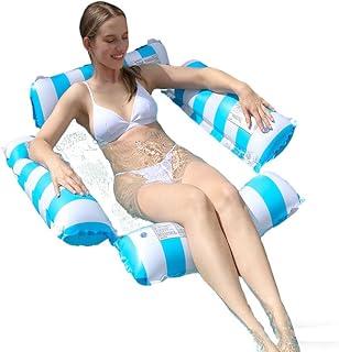 Flutuador inflável de tela para piscina, colchão flutuante para adultos e crianças, versátil para praia e piscina, indispensável no verão