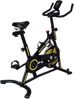 Acte, Bike Spinning Ergométrica 4.0 Aço Plástico e ABS Compacta para Uso Residencial Indoor E32, Preto e Amarelo