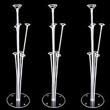 Suporte para Balão com 7 Hastes de 70cm – Kit com 3 Unidades | Base Plástica Reforçada para Decoração de Festas, Aniversários e Eventos (3)