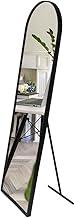 Espelho de Chão, Espelho Corpo Inteiro Grande de Chão Portal Moldura Couro Decoração Sala Loja Closet(40cmx120cm)(Preto)