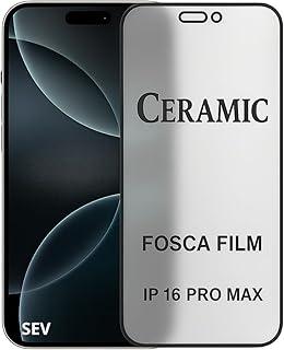 Película Cerâmica Fosca 9D Premium Compativel Com iPhone 16 Pro Max, Anti-Reflexo, Anti-Impacto, Proteção Total, Acompanha Kit de Limpeza