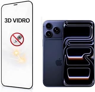 Película VIDRO 3D, IPHONE X / 11/12 / 13/14 / 15 / 16e 17 AIR PRO MAX Proteção Total, Anti-Riscos (17 PRO MAX)