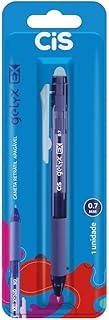 Caneta Retrátil Apagável CIS Gelyx EX, Azul Escuro, Blister com 1 unidade