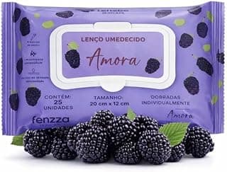 Lenço Demaquilante FENZZA Amora – Remove Maquiagem, Limpa e Hidrata – 25 Lenços Umedecidos – Para Todos os Tipos de Pele com 10.15% de desconto por R$ 12,57 na amazon
