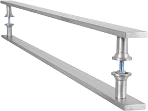 Puxador Barra Chata Inox Escovado Para Porta Madeira 50 cm