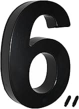 Numero Residencial 15 cm 3D Preto nº 6