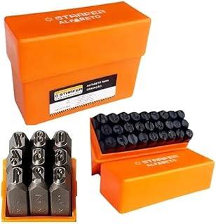 Kit Jogo Marcador Punção 36 Peças Alfanumérico 5mm Letra e Numero - Starfer