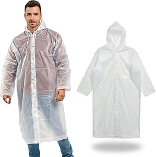 Capa de Chuva Transparente Reforçada EVA Adulto Unissex, Impermeável, Leve, Durável, Tamanho 150×70cm, Com Capuz, Ideal para Moto, Caminhada, Viagem e Emergências.