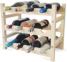 Adega Porta Vinhos Madeira Suporte 12 Garrafas Desmontável