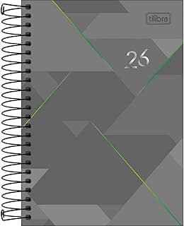 Tilibra - Agenda Executiva Espiral Diária 12,9 x 18,7 cm Spot 2026 - Cinza e Verde com 36.53% de desconto por R$ 36,84 na amazon