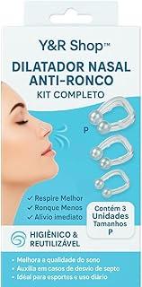 Dilatador Nasal Magnético Anti-Ronco com Imã, Kit com 3 Unidades, Respiração Melhor e Sono Tranquilo, Reutilizável e Confortável