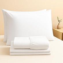 Jogo de Lençol Super King 100% Algodão - 4 Peças - 200 Fios - com Ponto Palito - Super Macio - Branco (Branco, Super king)
