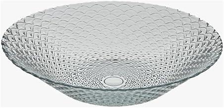 Centro De Mesa Saladeira Fruteira Vidro Sem Pé Escamado