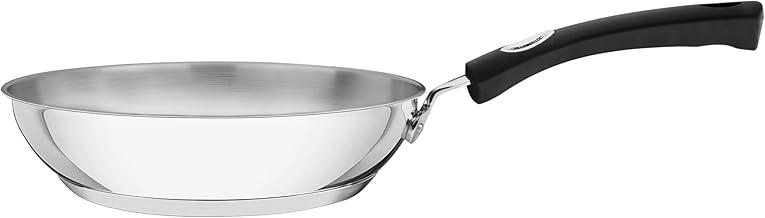 Frigideira Tramontina Solar Silicone Rasa em Aço Inox Fundo Triplo com Cabo de Silicone 24 cm 2,1 L