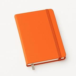 Caderno de Anotações SEM PAUTA, Caderneta Tipo Moleskine 14x21 com Capa Dura, Escolha Cor (Laranja)
