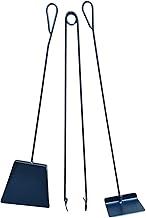 Acessórios de Limpeza para Lareira, Churrasqueira e Forno a Lenha 3 Peças em Ferro Cor Preto