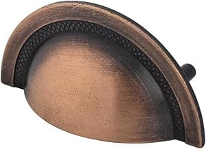 Puxador Concha De Guarda Roupa Gavetas Móveis Vintage 64mm (Bronze Velho Escovado)