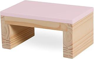 Escada Infantil Madeira Quarto E Banheiro Banquinho Rosa Bb