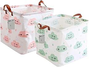 Cesto organizador multiuso infantil roupa suja brinquedo livros quarto lavanderia (Rosa)