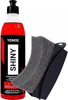 Shiny Pneu Pretinho Super Brilho e Proteção 500ml Vonixx + Aplicador de Pretinho Detailer