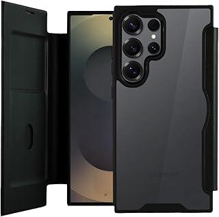 Gshield Capa Case Capinha Carteira Dual com Slot para Cartão, Proteção RFID e Fecho Magnético, Frente e Verso para Samsung (Preta, S25 Ultra)