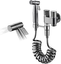 Ducha Higiênica Metal, Portátil para Vaso Sanitário Chuveirinho com Dupla Válvula, Pressão Ajustável, Ideal para Banho Muçulmano, Lavagem de Fraldas e Higiene Feminina