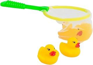 Brinquedo Infantil Bebê Para Banho Premium, Rede de Pesca Patinho de Vinil 5 Peças, Felix Magazine