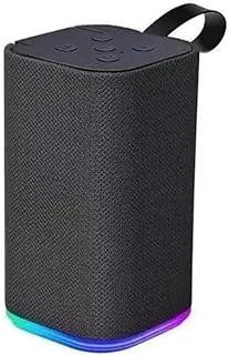Caixa de Som Bluetooth, Excelentes Graves, Rádio FM, Entrada USB, Micro USB e Entrada Aux para Cabos P2, Alcance 10M, Led Colorido RGB em 7 Cores- Distribuição Exclusiva QH Shopp (Preto)