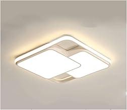 Luminária De LED De Sobrepor Quadrada Bivolt 32W 3 Em 1 Com Luz Central Dupla (Branco)