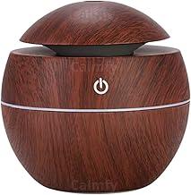 Umidificador de Ar Difusor de Aromas Ultrassônico 130ml - Óleos Essenciais, Luz LED, Bivolt - Silencioso e Portátil para Casa e Escritório (Madeira Escuro)