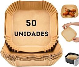 Kit 50 Forma de papel para AirFryer - Forma Descartável Papel Quadrada Antiaderente Protetor à Prova De Gordura Para Fritadeira Sem Óleo - Tamanho Universal - Upshop