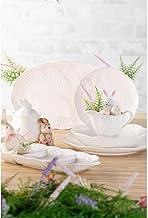 LYOR - Prato Fundo de Porcelana New Bone Butterfly Flower 21,5cm x 21,5cm x 4,5cm