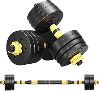 Kit Halteres 3 Em 1 Dumbell Halter Barra Kettlebell para Exercício em Casa até 20Kg