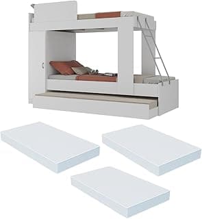 Treliche com Colchão Incluso e Barra de Proteção Multimóveis Branco