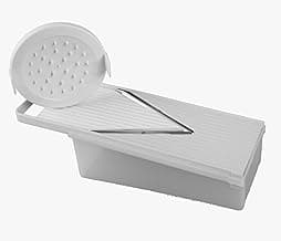 Fatiador de Legumes e Verduras Plástico Cortador Manual Ajustável com Lâmina Dupla Para Cozinha Fatiador de Tomate Pepino Cebola